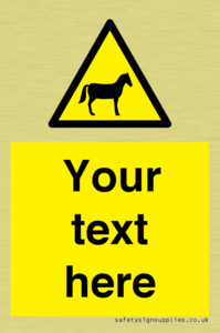 Custom warning horses